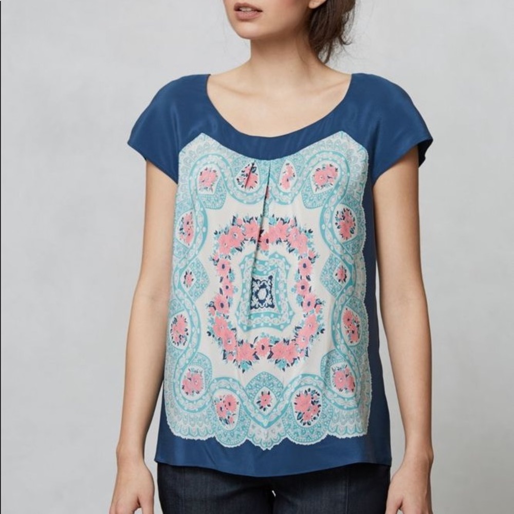 Moulinette Soeurs | Anthropologie 100% Silk Blouse